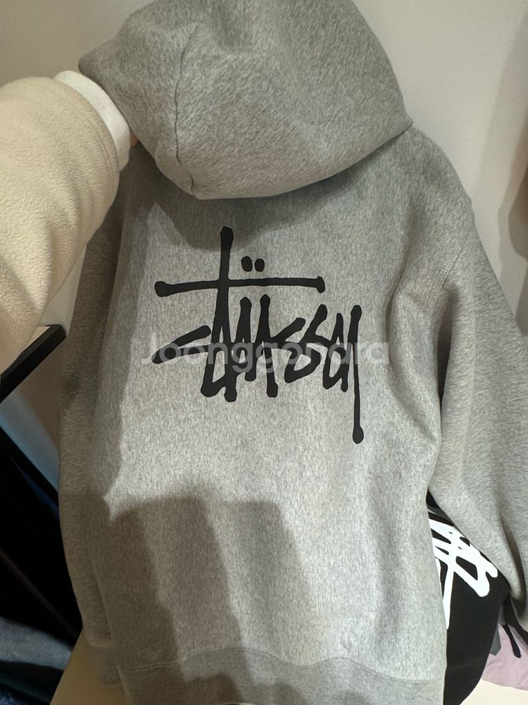 거의새상품) 스투시 후드 집업 s사이즈 그레이--0