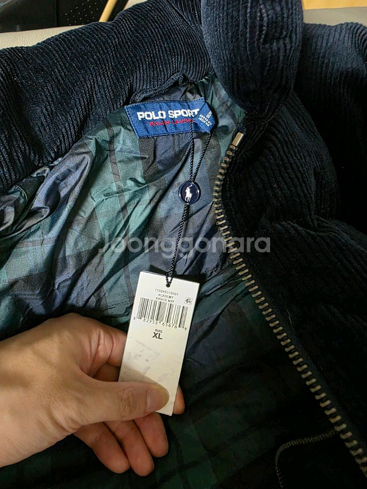 폴로 코듀로이 패딩 네이비 XL판매합니다--4