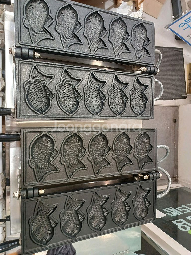 붕어빵 기계 5구 2대, 코팅완료+ 팥5키로--0