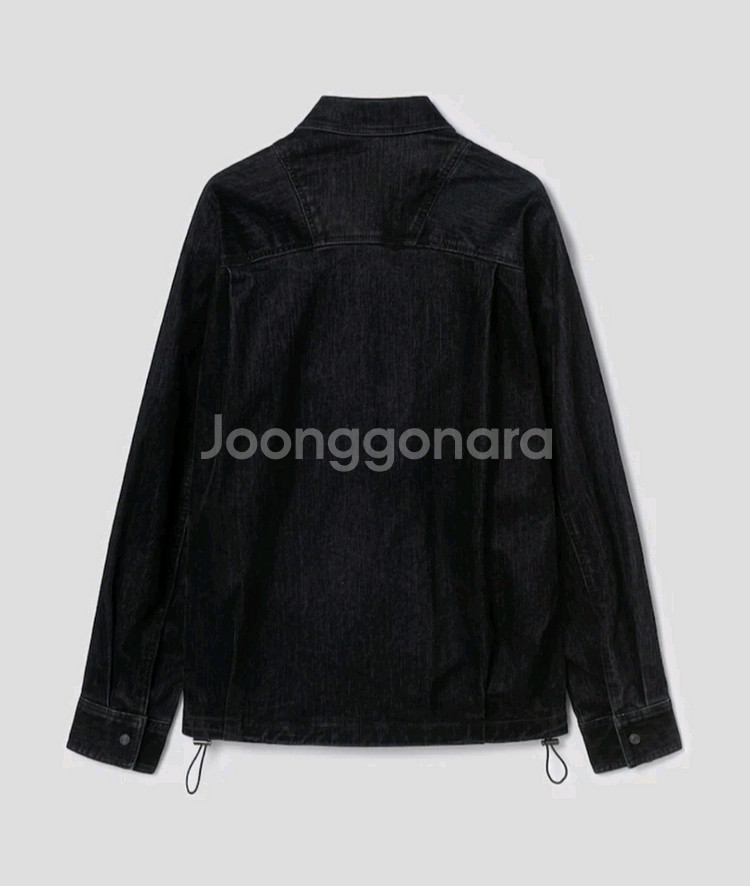 (새제품)준지/슬럽벨벳 데님 코치 셔츠 블랙/46--1