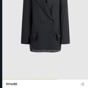 럭키슈에뜨 스트라이프 솔리드 믹스 더블 재킷