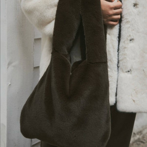 씨타 인조 밍크 셰르파백 새상품 블랙 토트백 밍크가방 CITTA