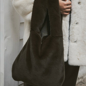 씨타 인조 밍크 셰르파백 새상품 블랙 토트백 밍크가방 CITTA