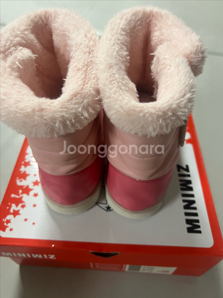 미니위즈 핑크 유아 털 부츠 220--2