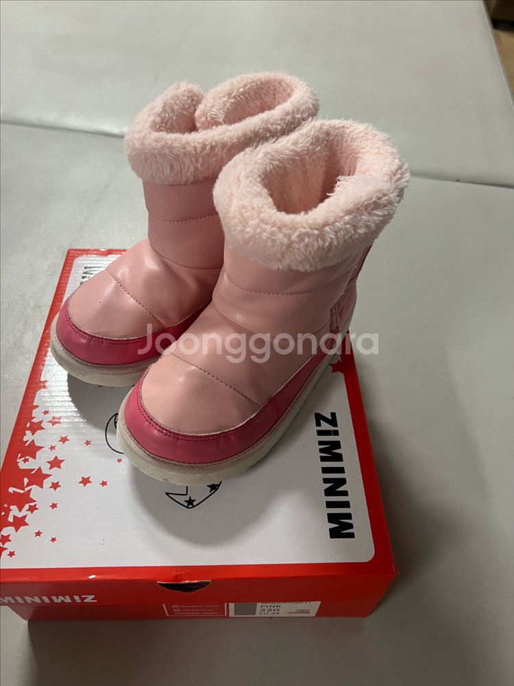 미니위즈 핑크 유아 털 부츠 220--4