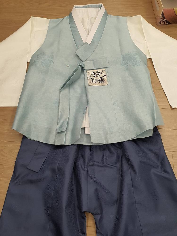 신랑 신부 명주 한복 풀세트 판매합니다.--3