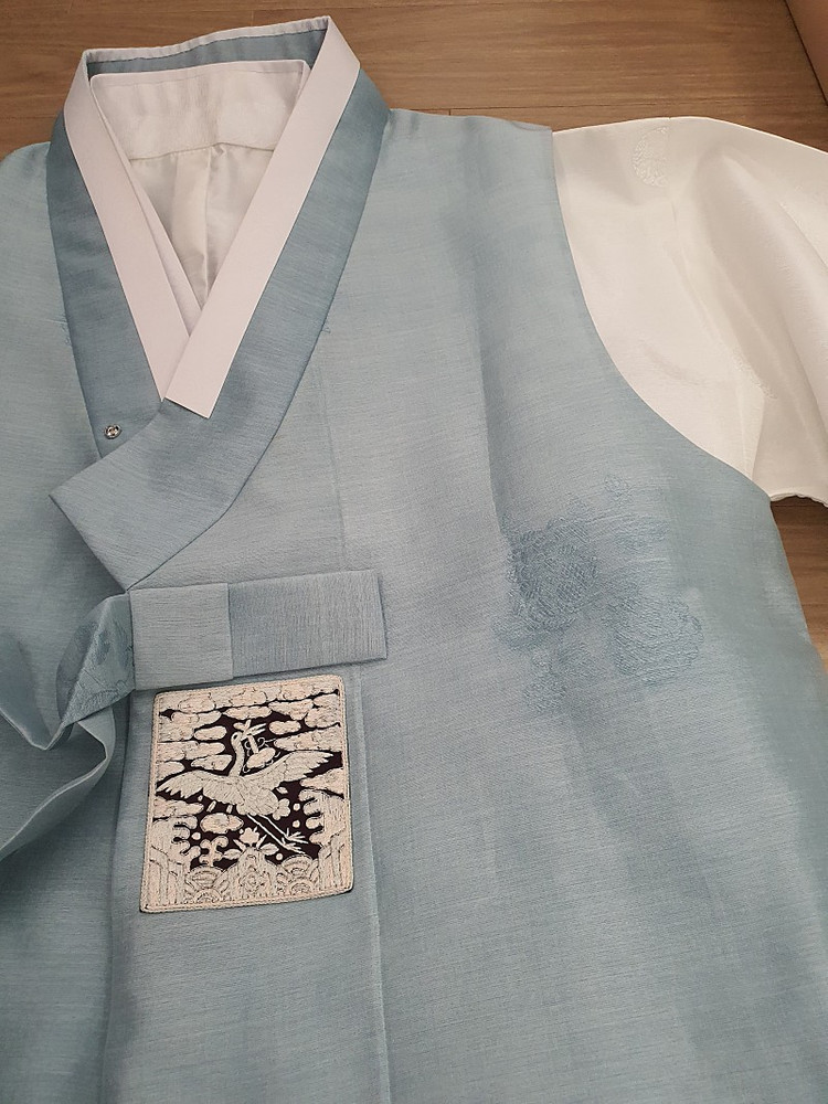 신랑 신부 명주 한복 풀세트 판매합니다.--4