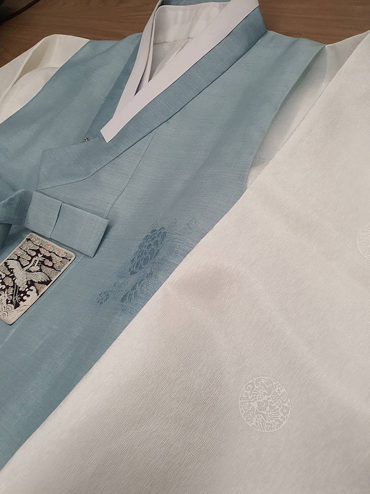 신랑 신부 명주 한복 풀세트 판매합니다.--5