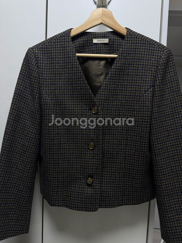 아카이브제이투유 빈티지 문 체크 자켓--6