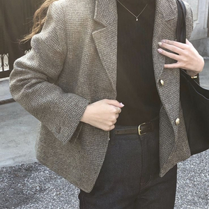 아카이브제이투유 해리스 트위드 홈스펀 자켓