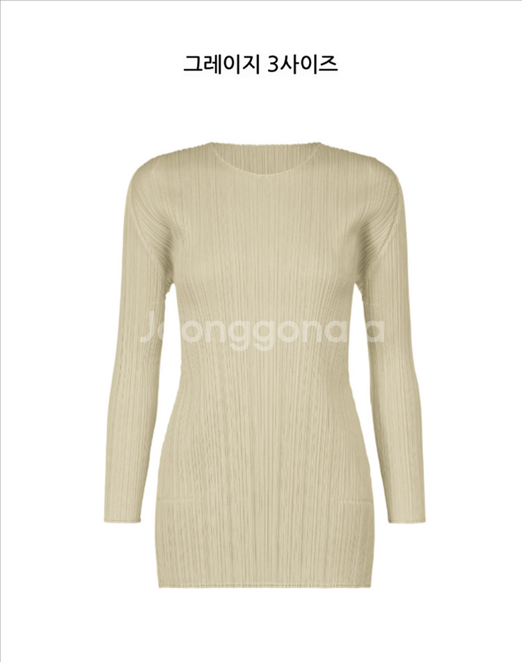 플리츠플리즈 먼슬리탑 그레이지3--0