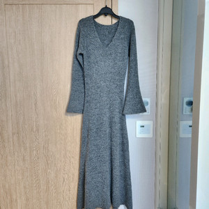 (그레이)울40 앙고라 20 부드러운 니트 롱원피스