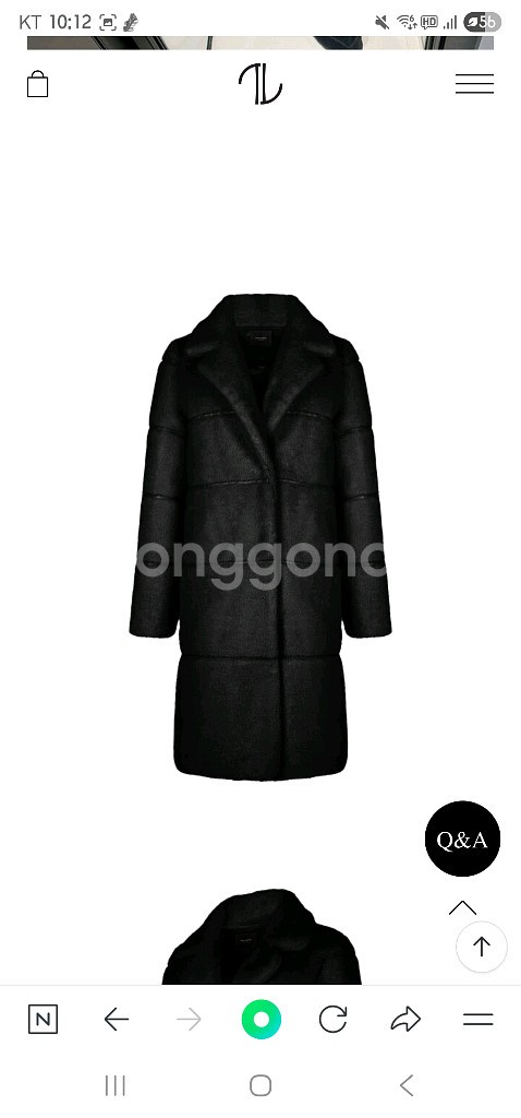 택o 더로랑 럭스페이크퍼 롱코트--2