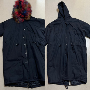 멀티퍼 블랙 롱 패딩 야상 점퍼 (프리)