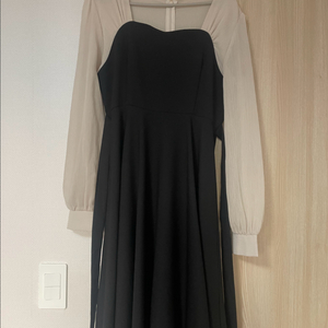 하트넥 블라우스 원피스 하객룩