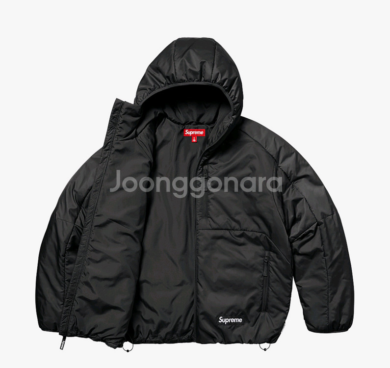 슈프림 윈드스토퍼 인슐레이티드 후드 자켓 블랙 - 25SS--1