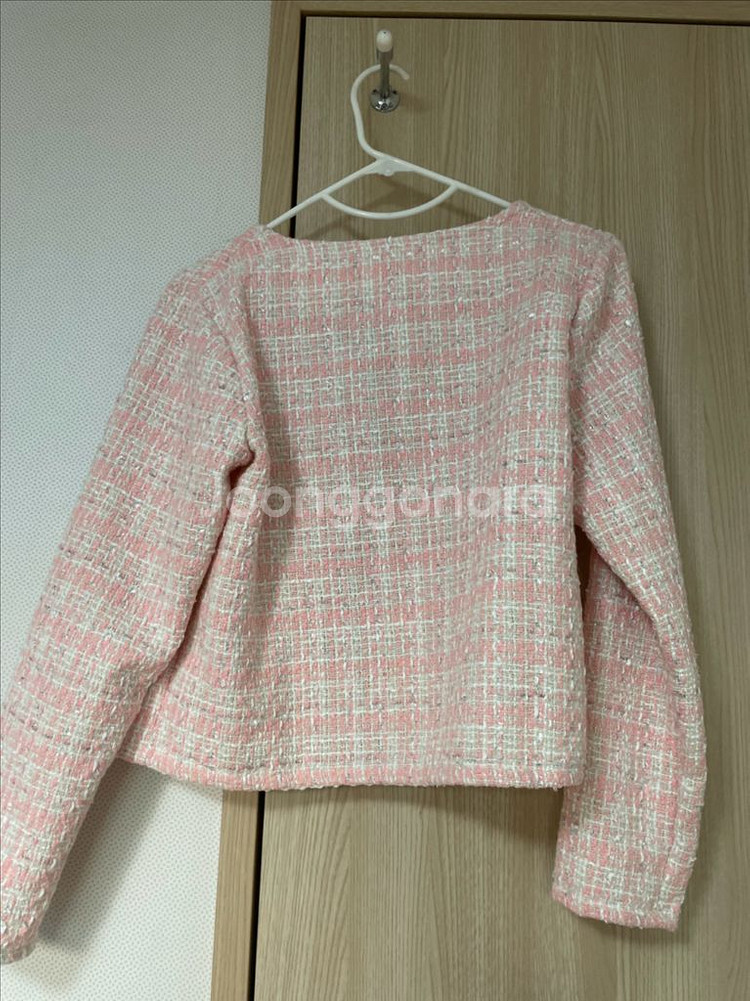 핑크 트위드 자켓--1