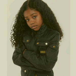 바버 걸즈 인터내셔널 폴라 퀼팅 자켓 블랙 S 6/7