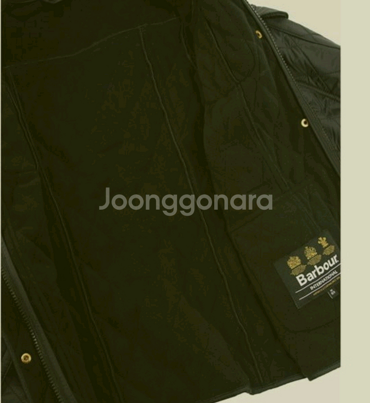 바버 걸즈 인터내셔널 폴라 퀼팅 자켓 블랙 S 6/7--2