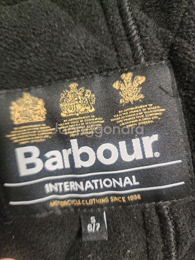 바버 걸즈 인터내셔널 폴라 퀼팅 자켓 블랙 S 6/7--8