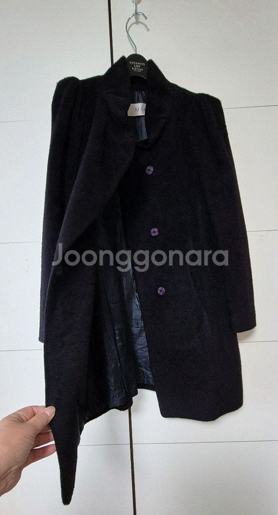 한섬 SJ SJ 모100% 라마 모직 코트 55~66--4