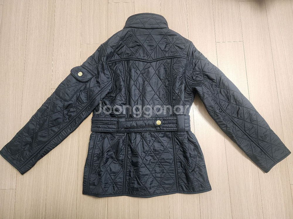 바버 걸즈 인터내셔널 폴라 퀼팅 자켓 블랙 S 6/7--12