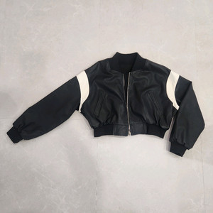 리버시블 레더자켓/블랙/블루종 점퍼/바시티 자켓/플레이스 스튜디오