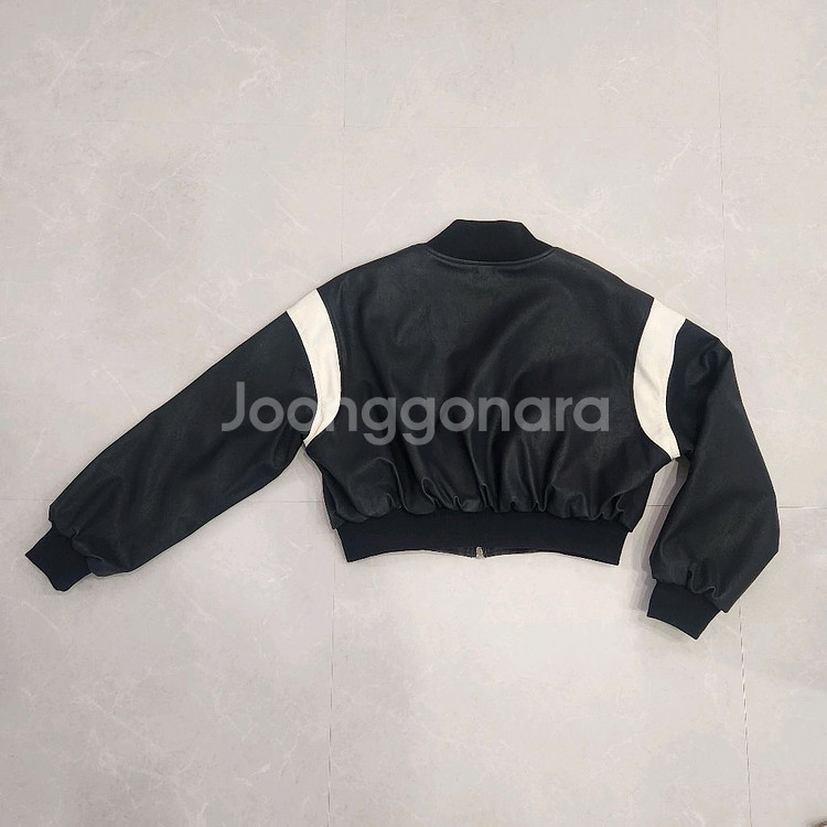 리버시블 레더자켓/블랙/블루종 점퍼/바시티 자켓/플레이스 스튜디오--1