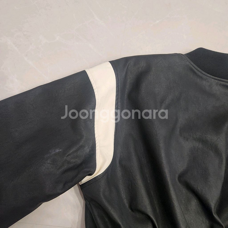 리버시블 레더자켓/블랙/블루종 점퍼/바시티 자켓/플레이스 스튜디오--4