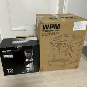 웰홈wpm 반자동 커피머신 KD-230KR 커피그라인더 ZD-15B 일괄 에스프레소 이미지