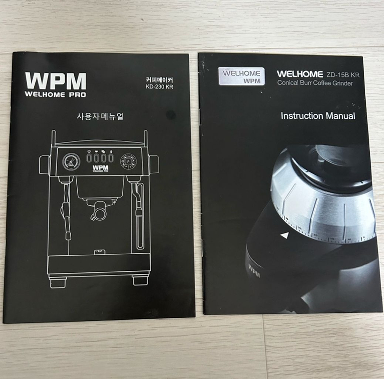 웰홈wpm 반자동 커피머신 KD-230KR 커피그라인더 ZD-15B 일괄 에스프레소 이미지