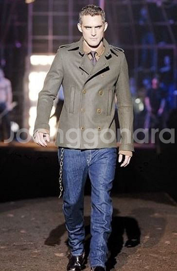 디스퀘어드 DSQUARED 캡틴 제독 코트 해군 피코트--0