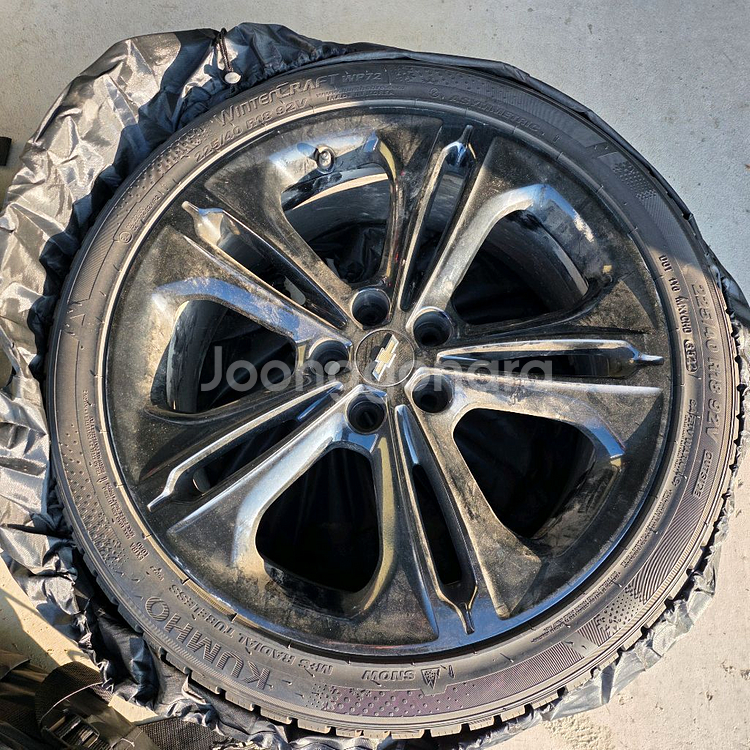 올뉴크루즈 18인치 순정 스노우 휠타이어 세트--2