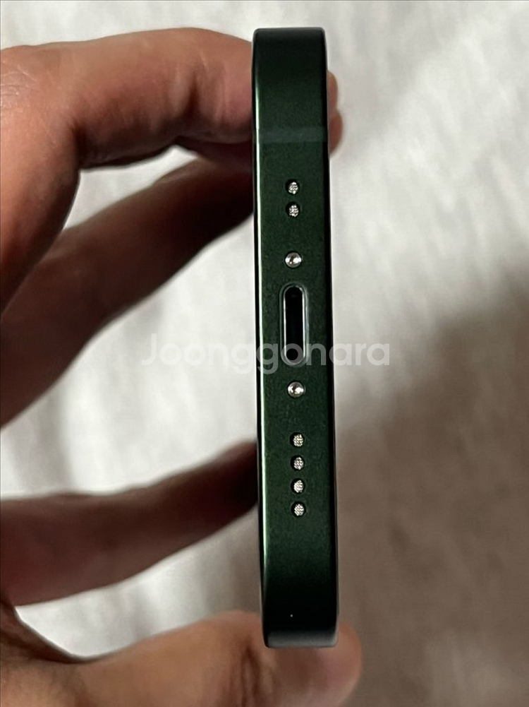 (리퍼미사용)13미니 128G 그린 배터리100% 자급제--8