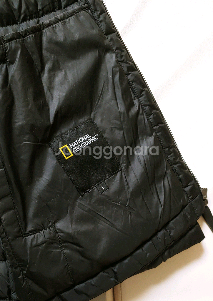 [XL] 내셔널지오그래픽 경량 패딩점퍼 블랙525--2