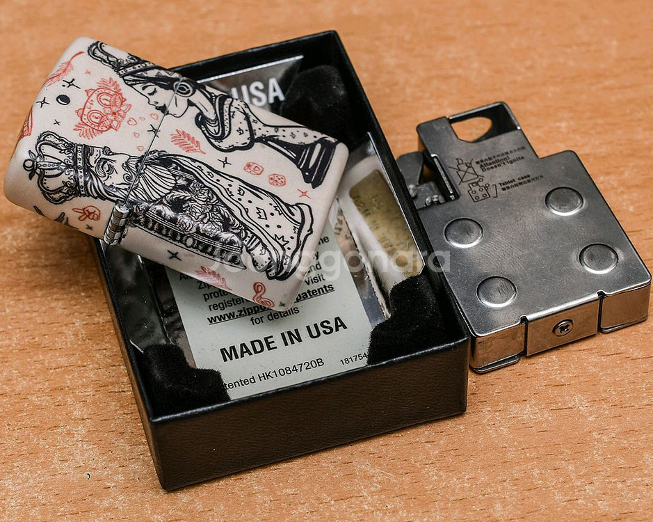 Zippo 지포라이터 + 탭독 스타일 인서트 캔디통--1