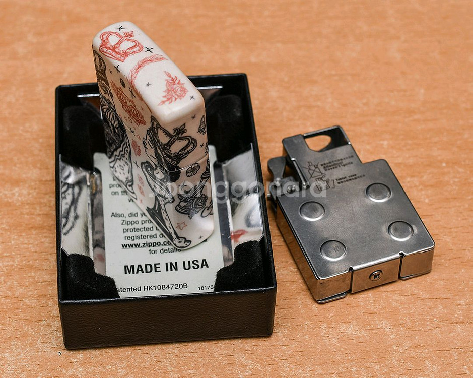 Zippo 지포라이터 + 탭독 스타일 인서트 캔디통--3