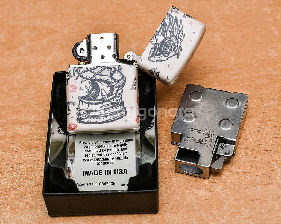 Zippo 지포라이터 + 탭독 스타일 인서트 캔디통--2