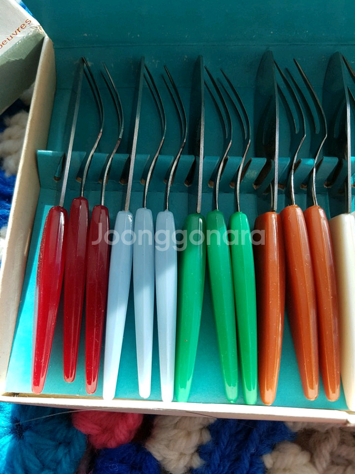 18개 세트 뜨개질 바늘빈티지 미니 칵테일 포크나이프 세트 18pcs--3