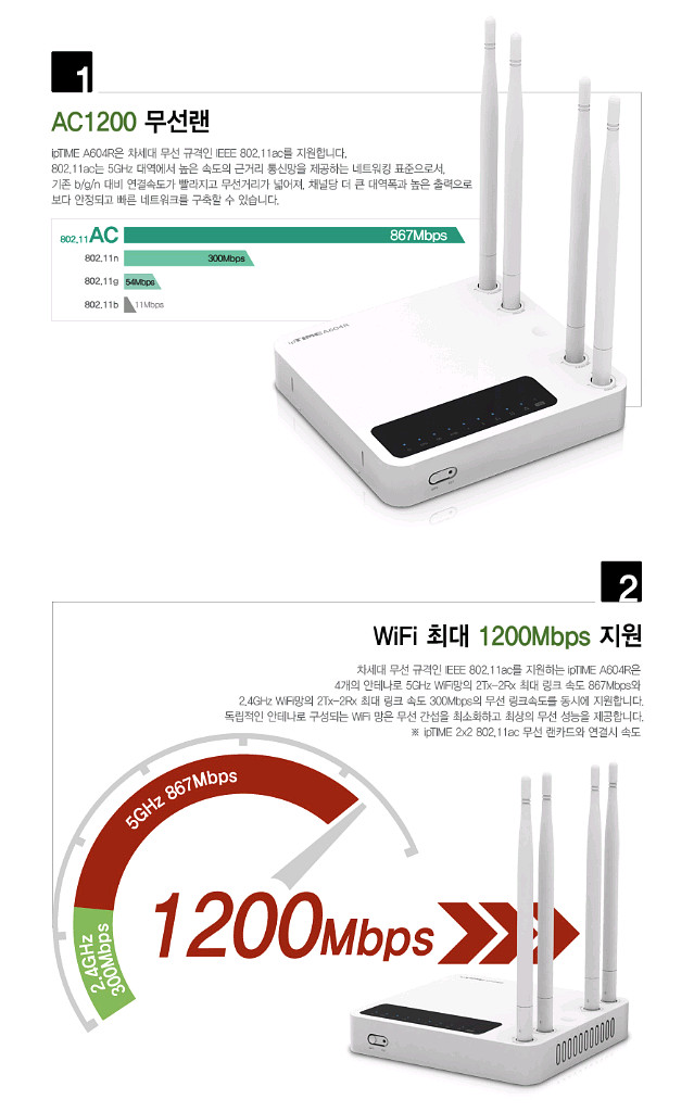 아이피타임 A604R 무선공유기--1