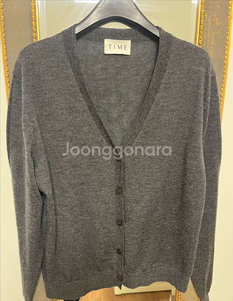 타임 캐시미어 브이넥 가디건--6