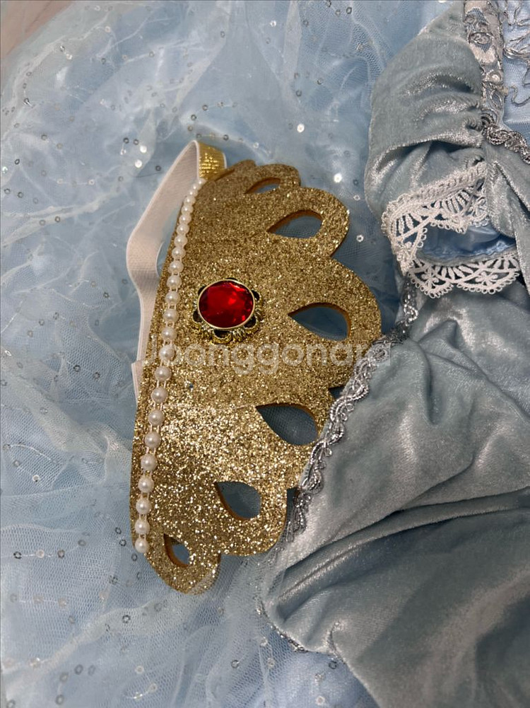 새제품 여아 디즈니 신데렐라 공주 드레스 할로윈 코스튬--3