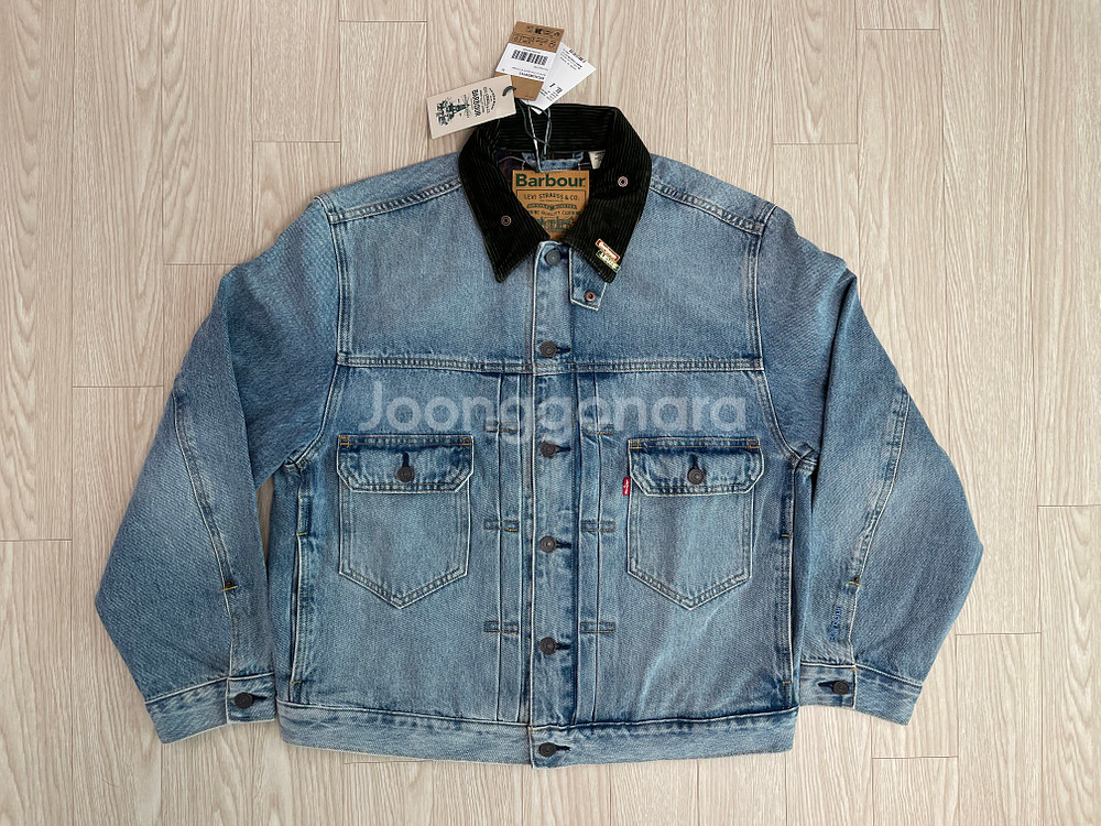 리바이스 x 바버 타입 II 트러커 자켓 빈티지 워시드--0