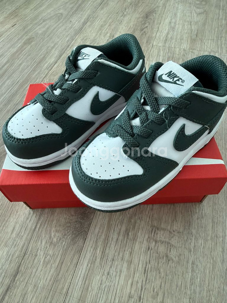 나이키 덩크 로우 키즈 화이트/그린 140mm--0
