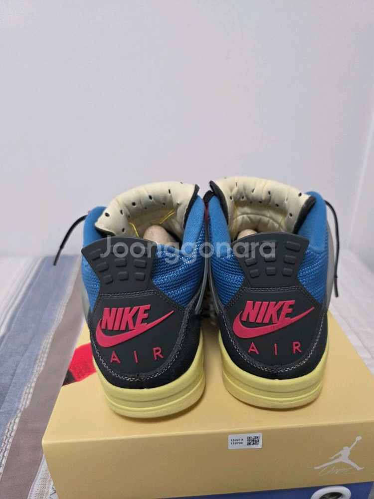 나이키 에어조던 4 유니온 느와르 285 판매합니다.--3