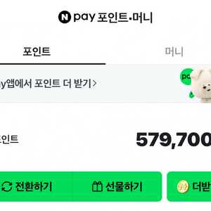 네이버페이 포인트 579,700원