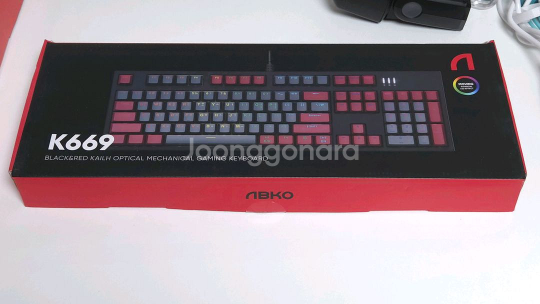 앱코 K669 카일 광축 게이밍 키보드 단순개봉--0