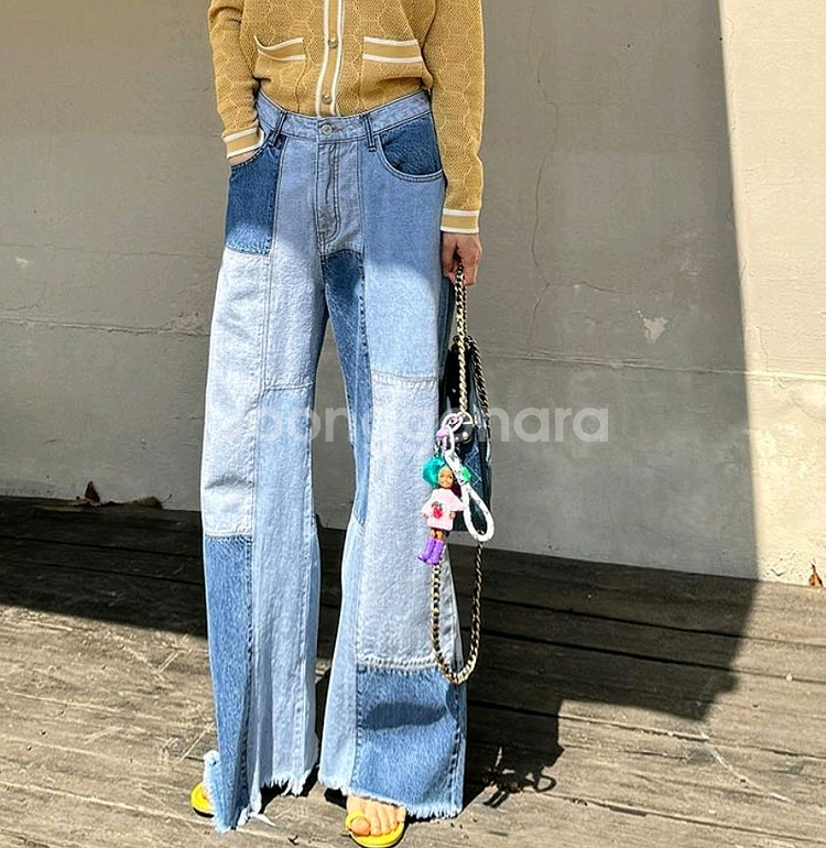 고걸 조각데님 팬츠 (최근세일구입)--1