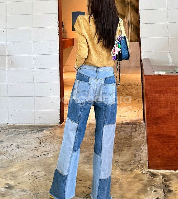 고걸 조각데님 팬츠 (최근세일구입)--3