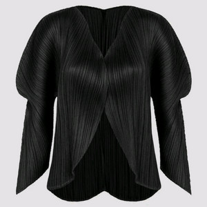 이세이미야케 플리츠플리즈 가디건 웜홀 가디건 블랙 F사이즈